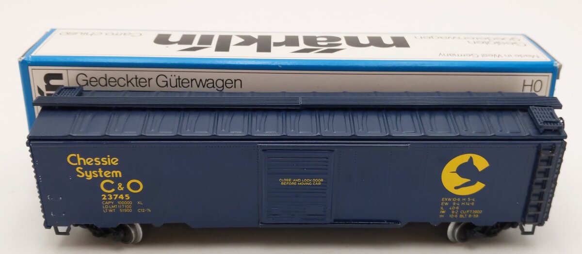 Marklin 4564 HO Scale Chesapeake & Ohio Boxcar #23745 VG/Box