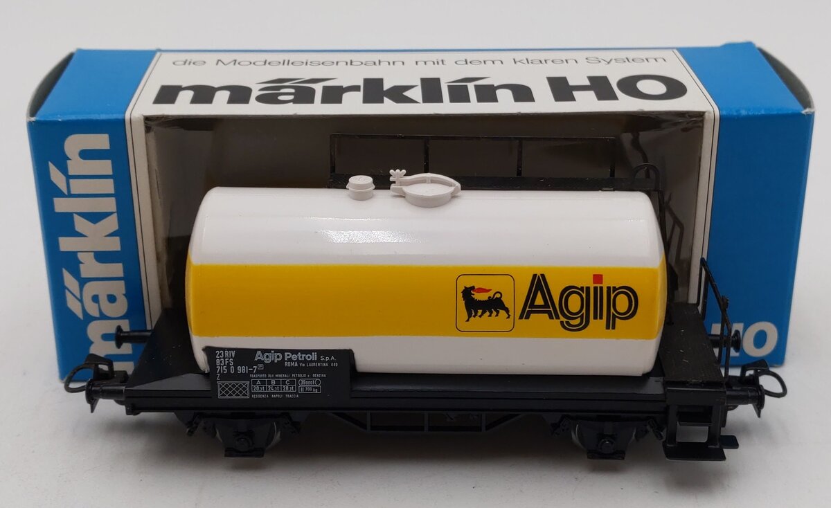 Marklin 4443 HO Scale Agip Tanker Car EX/Box