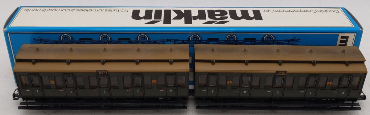 Marklin 4207 HO Scale Express Train Passenger Cars (Set of 2) EX/Box