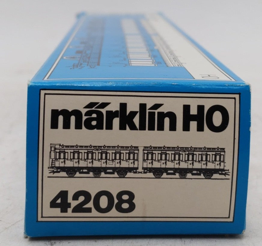 Marklin 4208 HO Scale Passenger Cars (Set of 2) EX/Box