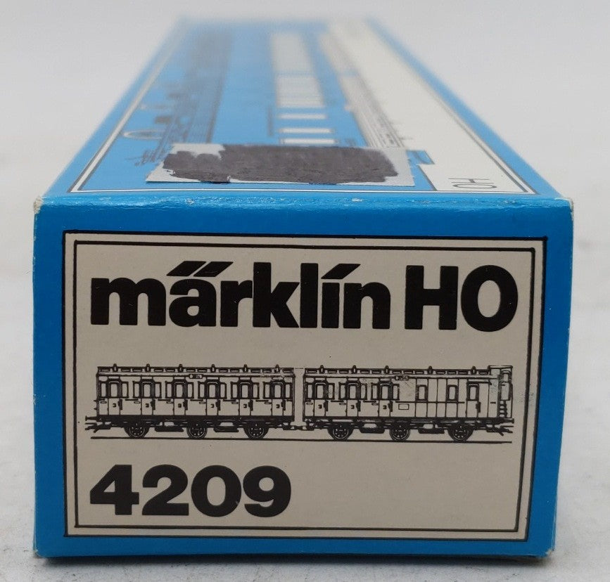 Marklin 4209 HO Scale KPEV Double Compartment Passenger Car EX/Box