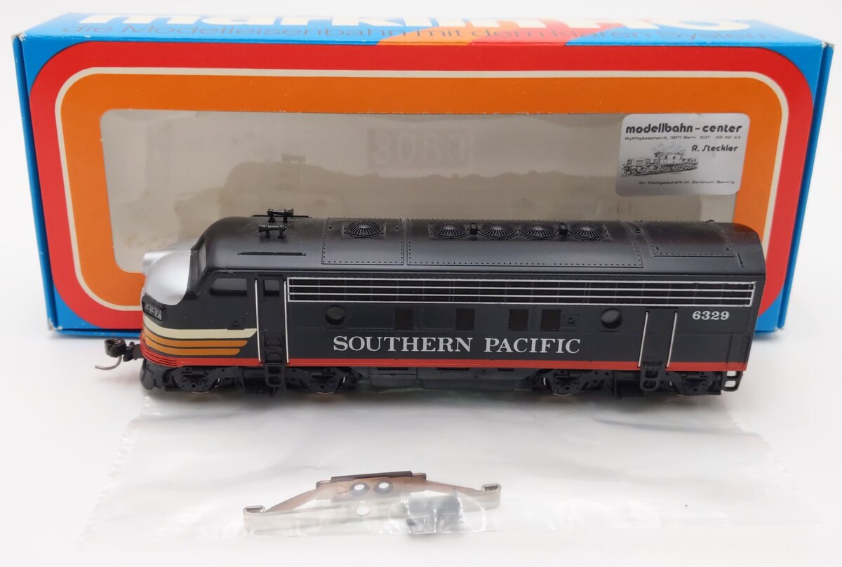 Marklin 4129 HO Scale Southern Pacific Black Widow Dummy Diesel Locomotive #6329 VG/Box
