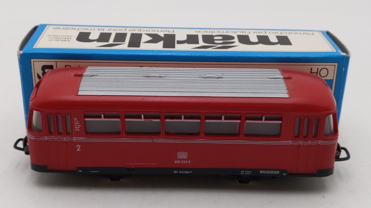 Marklin 4018 HO Scale Lighted DB Railbus Trailer #995 552-0 EX/Box