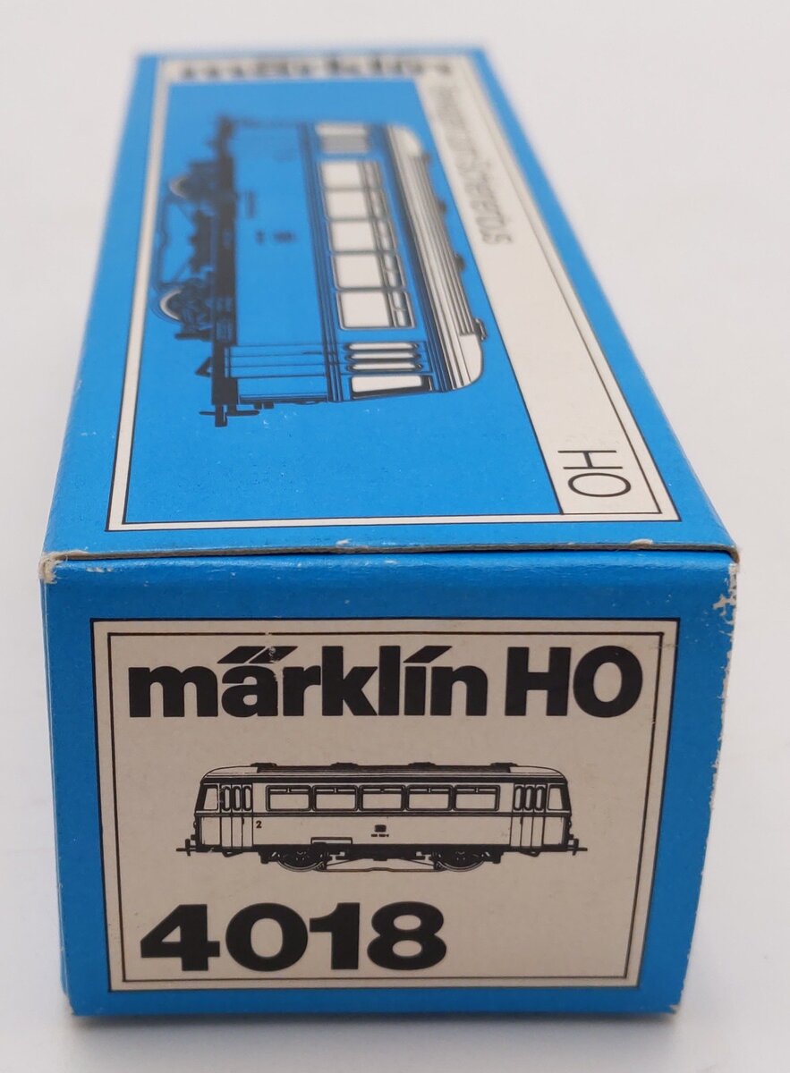 Marklin 4018 HO Scale Lighted DB Railbus Trailer #995 552-0 EX/Box
