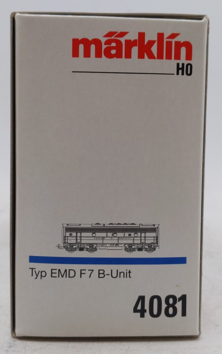 Marklin 4081 HO T&P EMD F-7 B-Unit (Non-Powered) Diesel Locomotive LN/Box