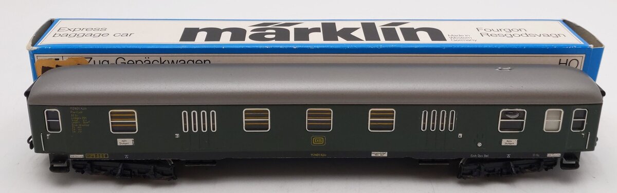 Marklin 4026 Vintage HO German Federal Railway Express Train Luggage Van LN/Box