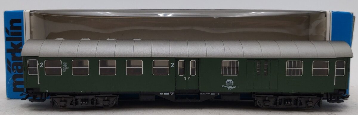 Marklin 4133 HO Scale DB 2nd Class Coach w/Baggage Area EX/Box