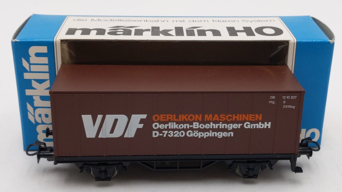 Marklin 4455 HO Scale VDF Container Car LN/Box