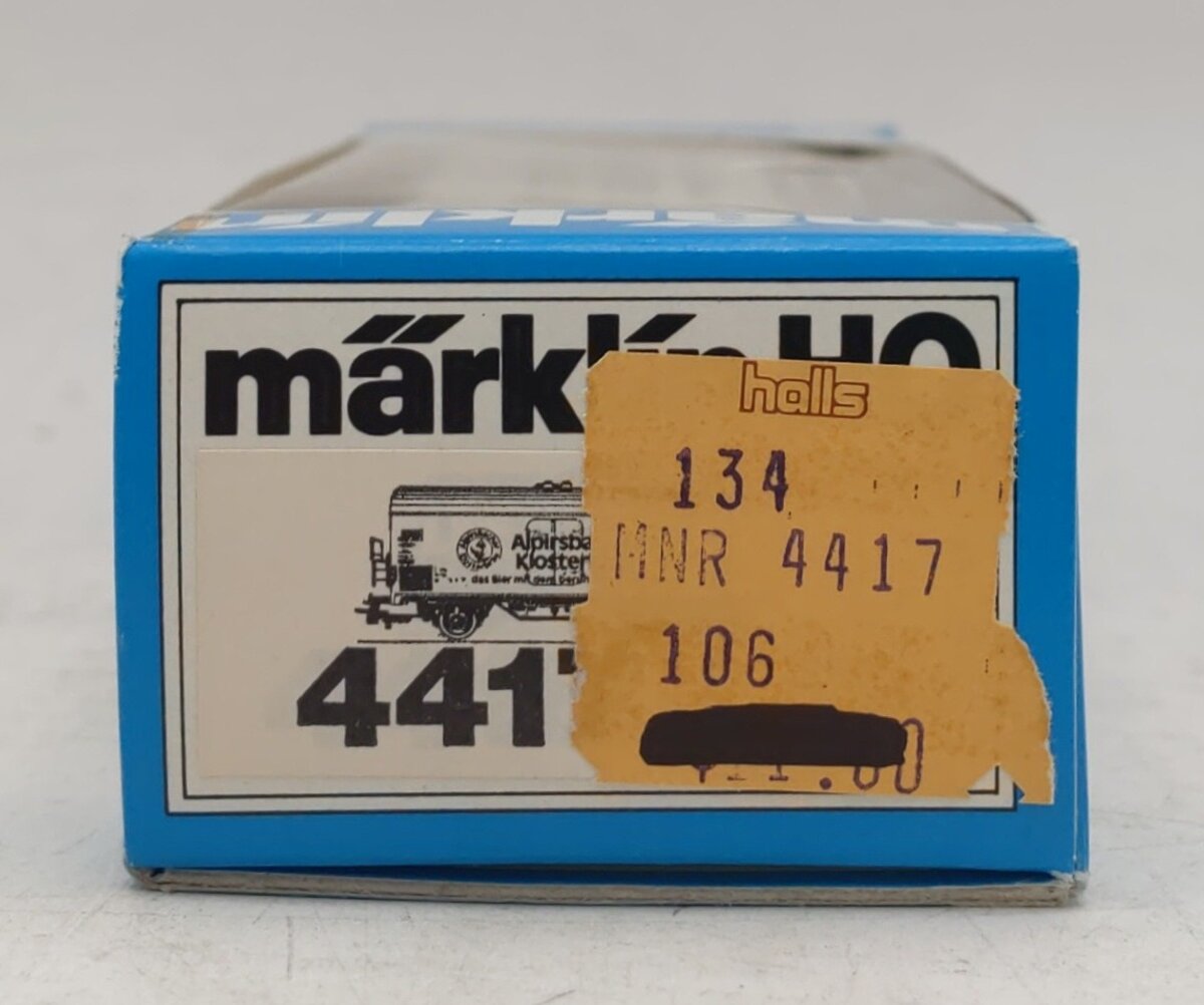 Marklin 4417 HO Scale Alpirsbacher Klosterbrau Beer Car LN/Box