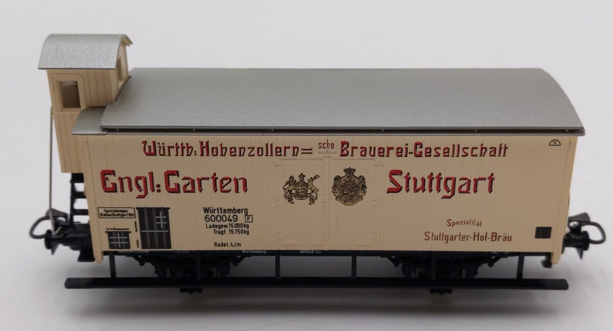 Marklin 4677 HO Scale Engl:Garten Stuttgart Beer Wagon Car #600049 LN/Box