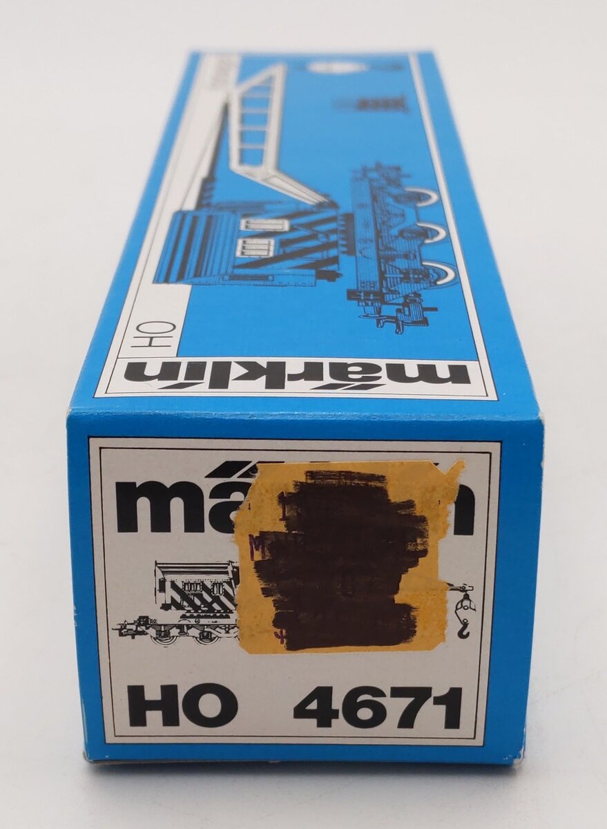 Marklin 4671 HO Scale Crane Car with Operating Crane EX/Box