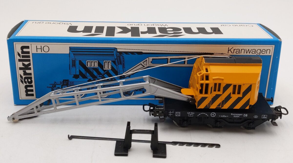 Marklin 4671 HO Scale Crane Car with Operating Crane EX/Box