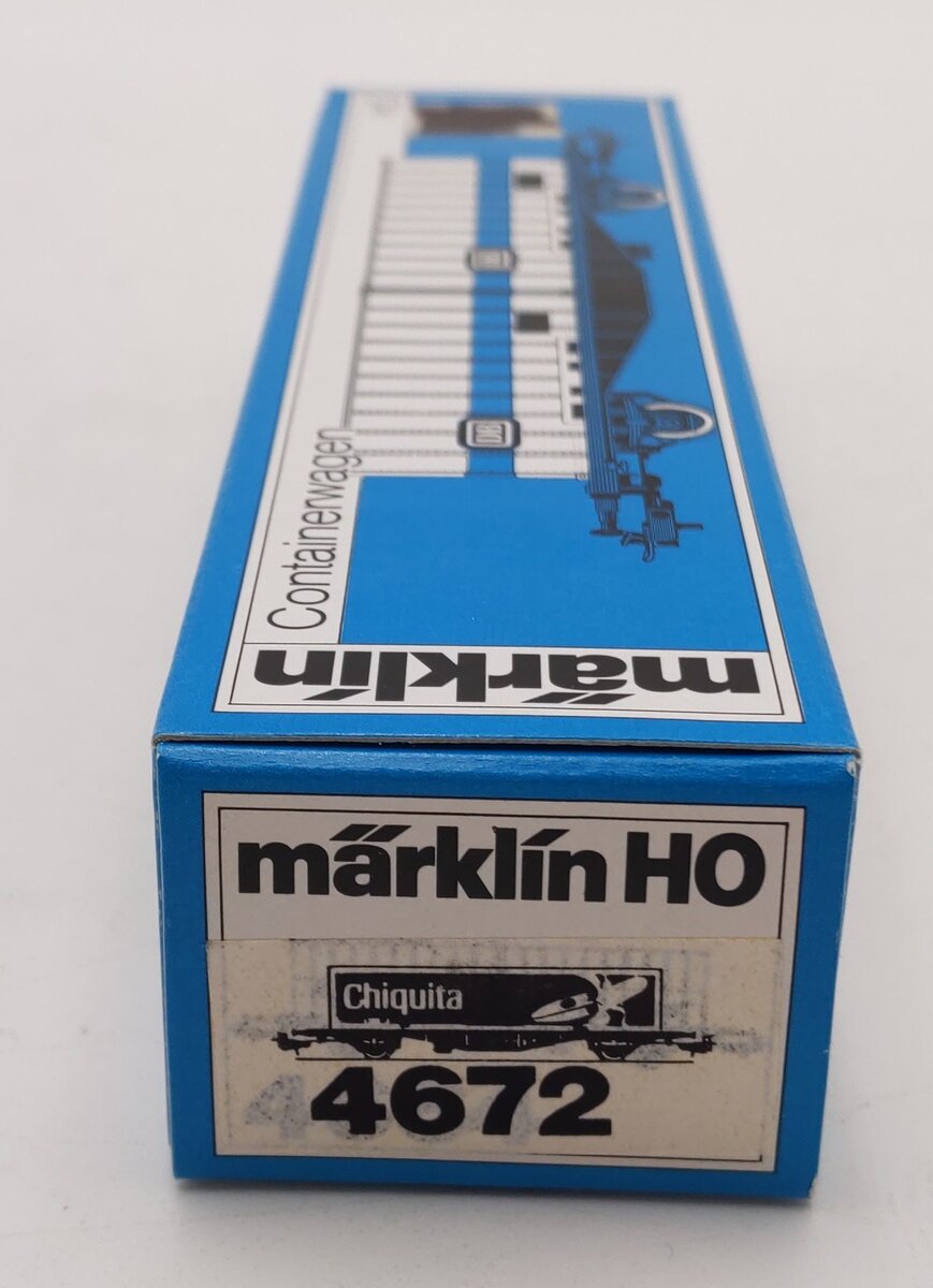 Marklin 4672 HO Scale Flatcar w/Chquita Banana Container Load LN/Box