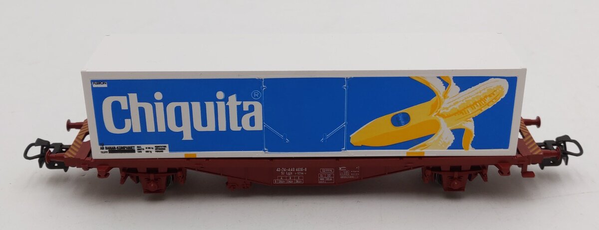Marklin 4672 HO Scale Flatcar w/Chquita Banana Container Load LN/Box