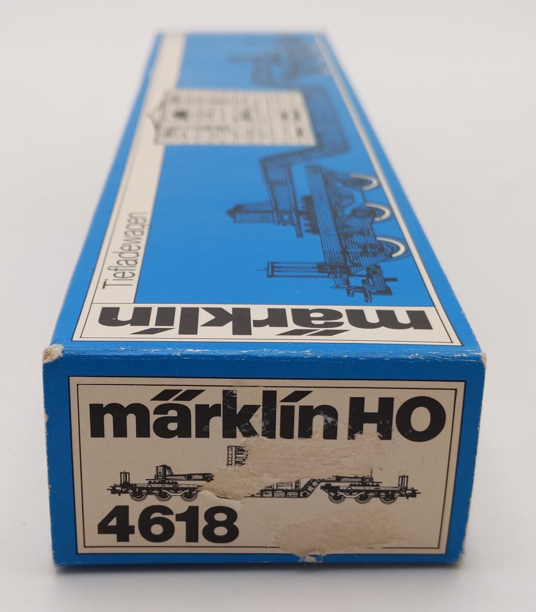 Marklin 4618 DB Depressed Center Flatcar w/ Crate Load EX/Box