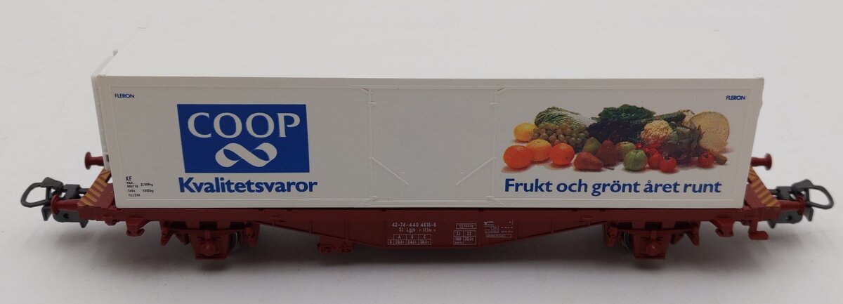 Marklin 4673 HO Scale Flatcar w/COOP Container Load LN/Box