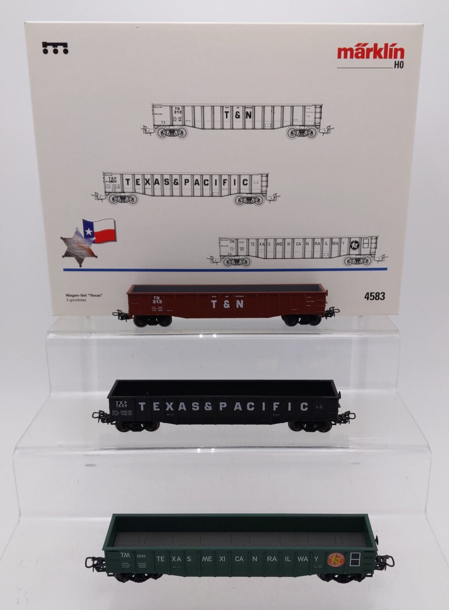 Marklin 4583 HO Scale Texas 3-Car Gondola Set LN/Box