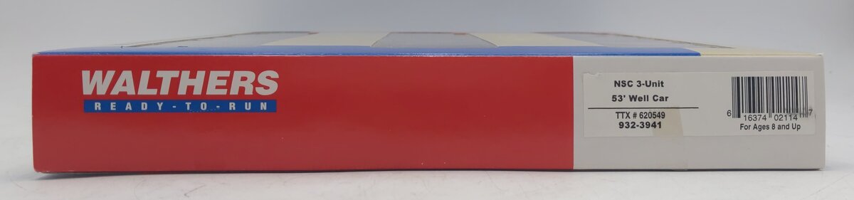 Walthers 932-3941 HO Scale TTX NSC 3-Unit 53" Well Car #620549 EX/Box