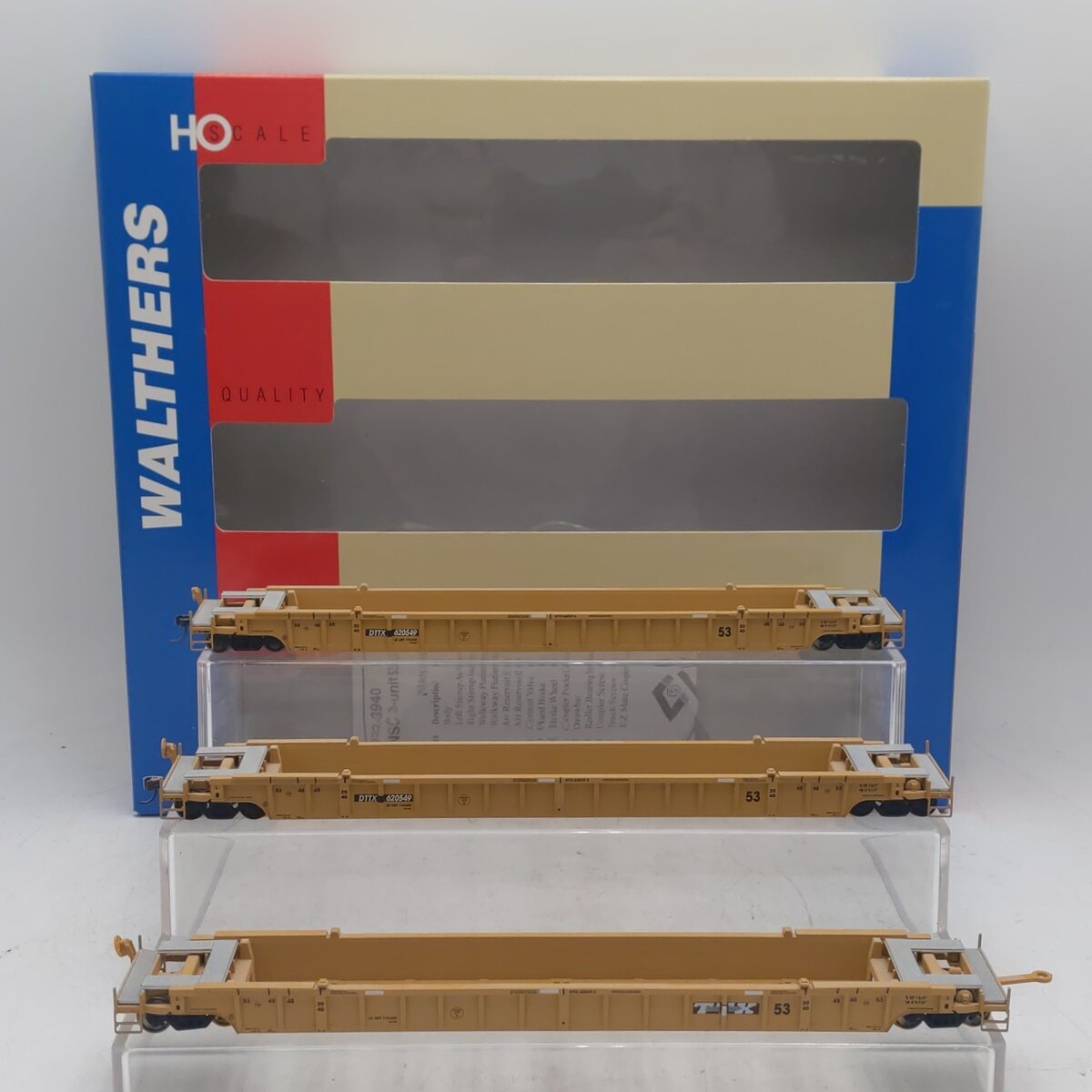 Walthers 932-3941 HO Scale TTX NSC 3-Unit 53" Well Car #620549 EX/Box