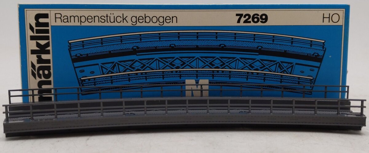 Marklin 7269 HO Curved 9-1/2" Ramp Section for M Tracks EX/Box