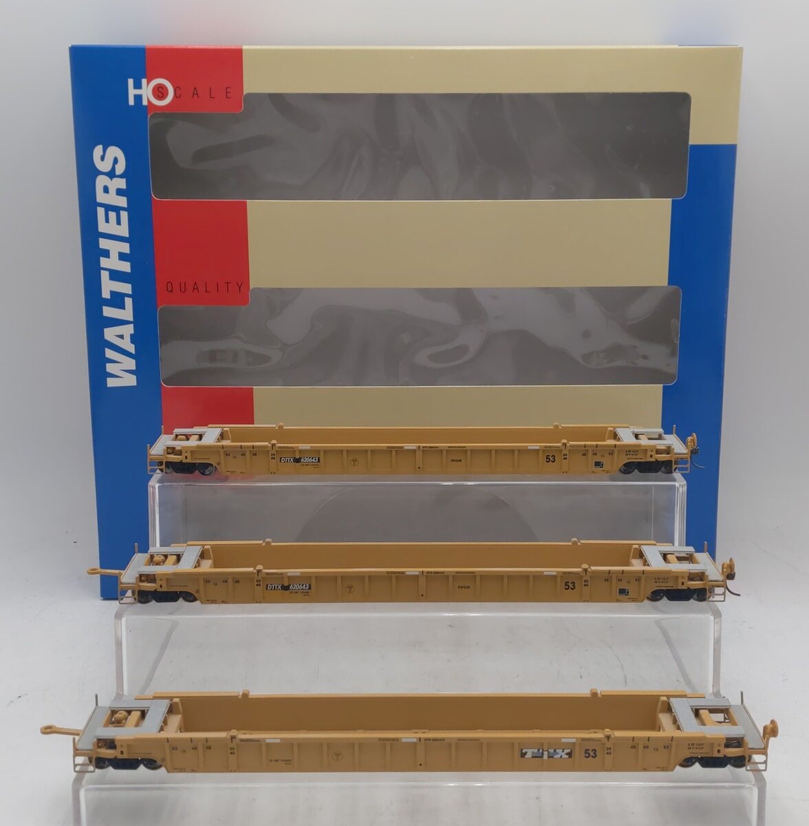 Walthers 932-3943 HO Scale TTX NSC 53' Well Car 3-Unit #620643 (Set of 3) LN/Box