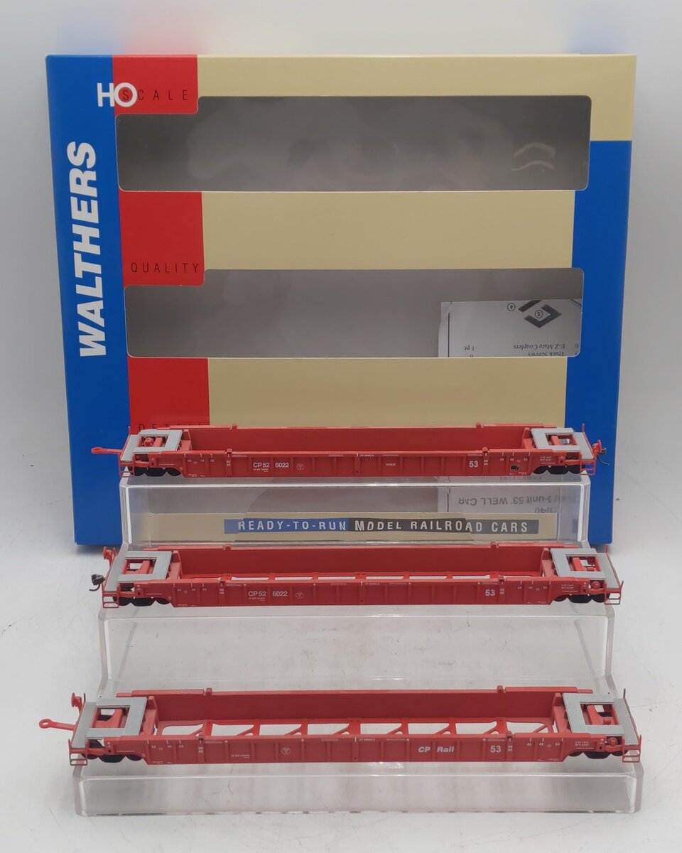 Walthers 932-3944 HO Canadian Pacific NSC 3-Unit 53' Well Car #526022 (Set of 3) LN/Box