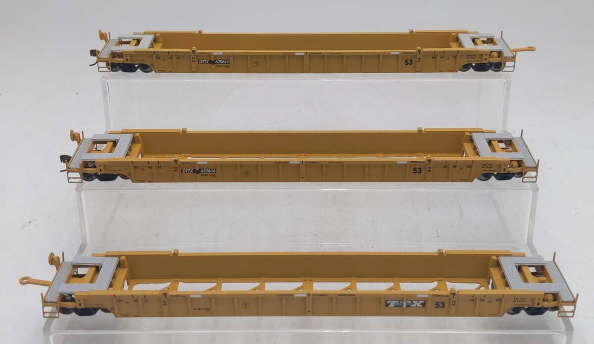 Walthers 932-3950 HO Scale TTX NSC 53' Well Cars #620646 (Set of 3) EX/Box