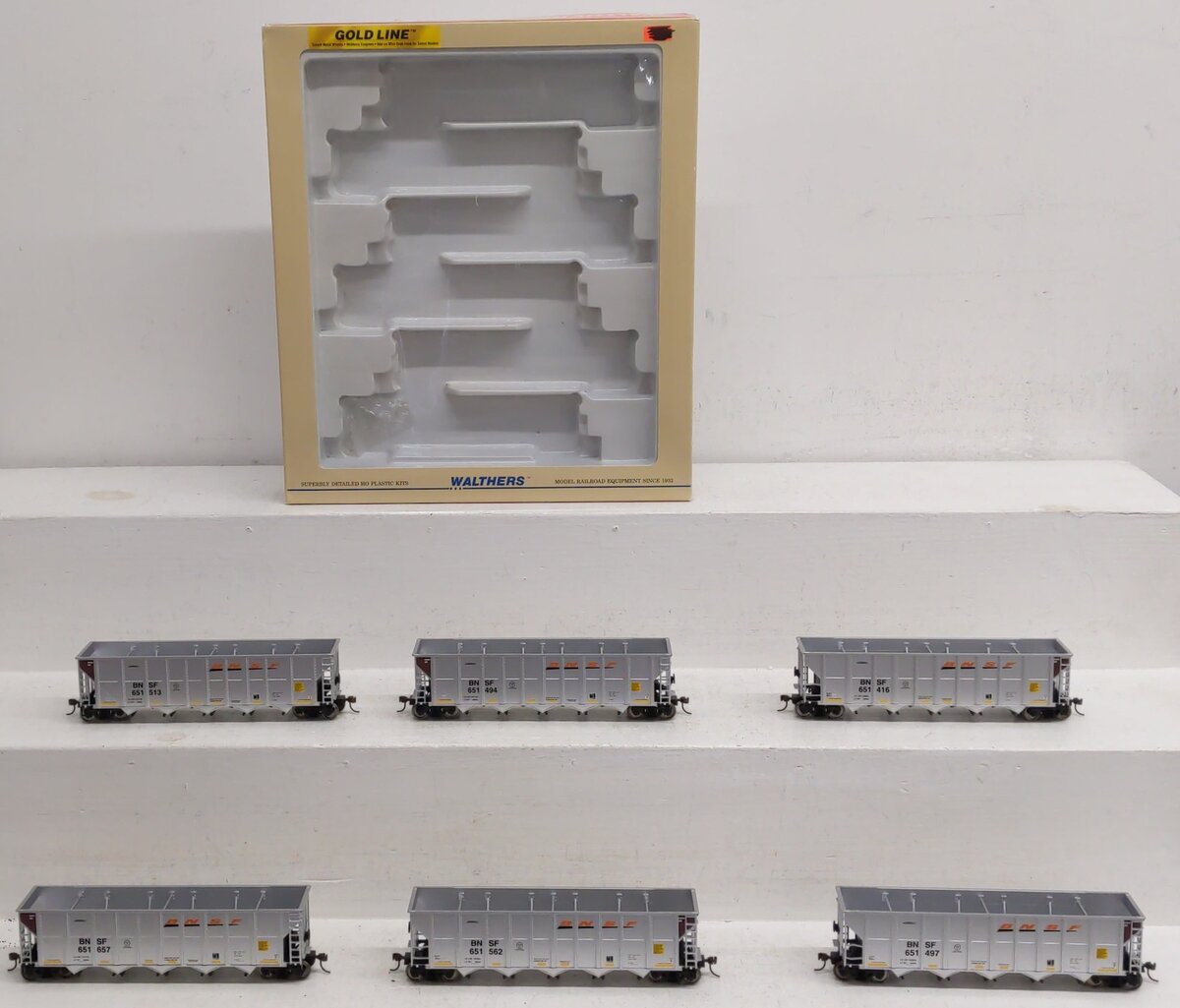Walthers 932-7830 HO BNSF RD-4 Coal hopper (6-Pack) LN/Box