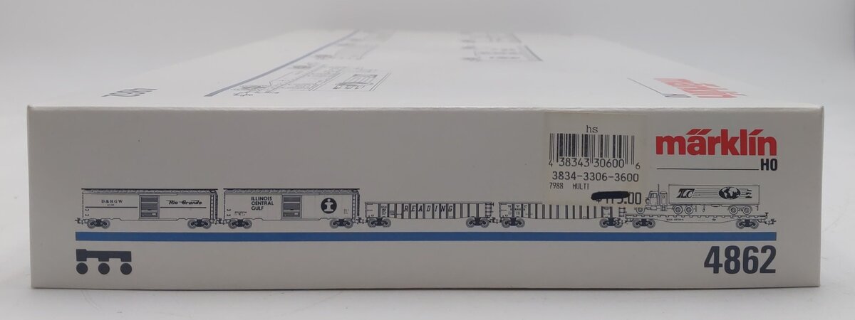 Marklin 4862 HO Scale 5-Car US Freight Car Set #1 EX/Box