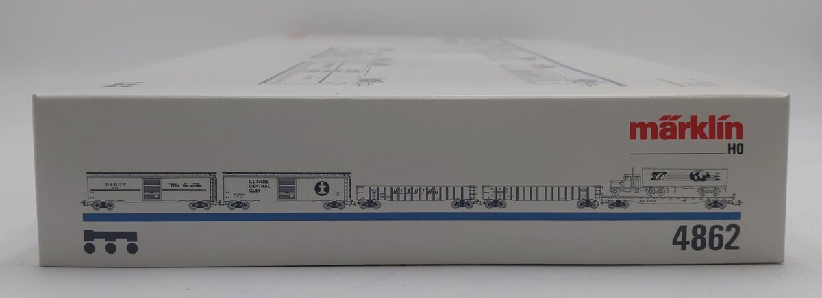 Marklin 4862 HO Scale 5-Car US Freight Car Set #1 EX/Box