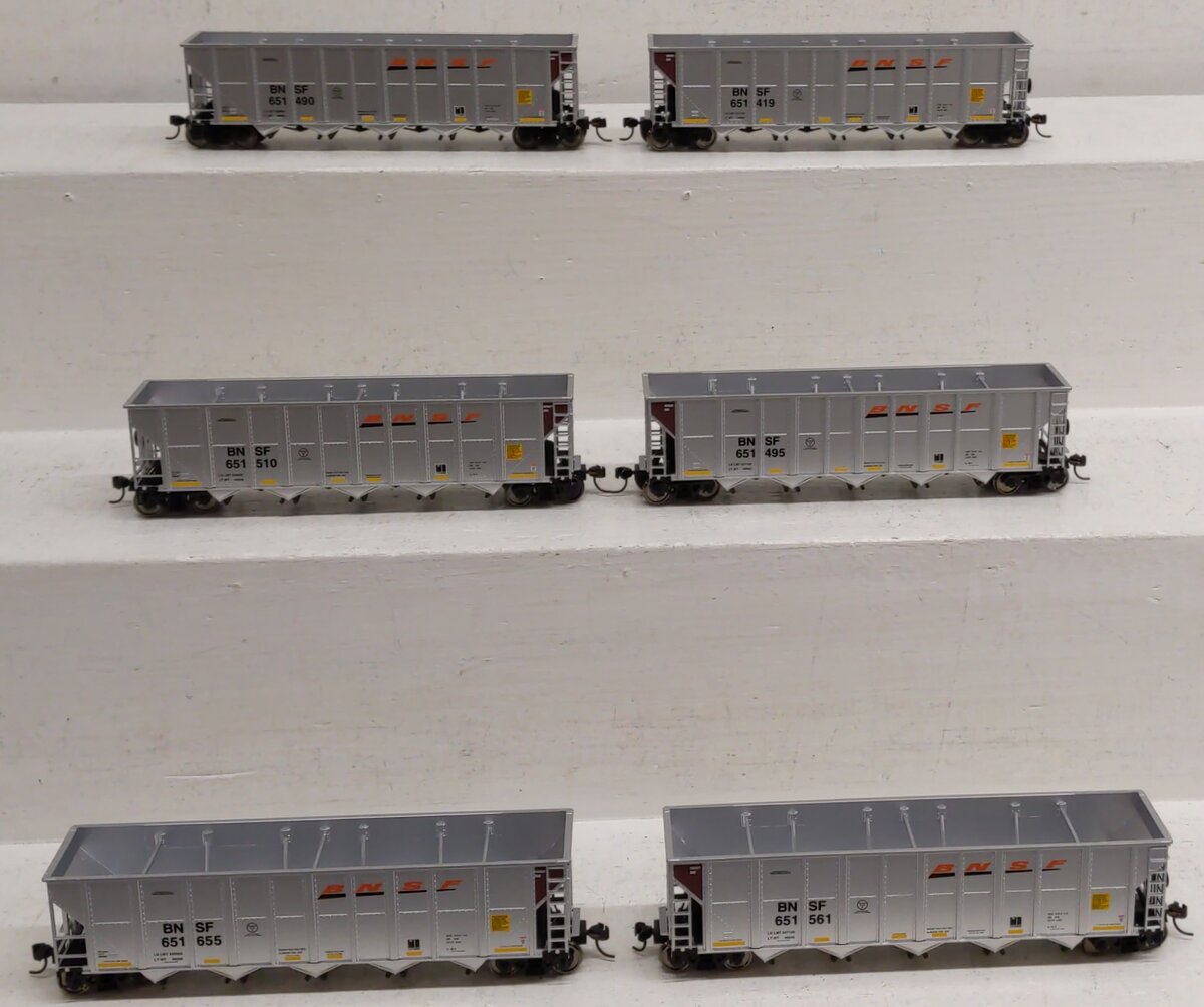 Walthers 932-7832 HO Scale BNSF RD4 Coal Hopper (Pack of 6) LN/Box