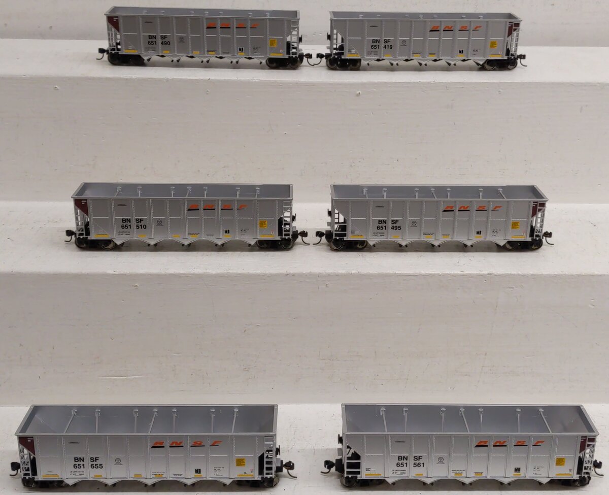Walthers 932-7832 HO Scale BNSF RD4 Coal Hopper (Pack of 6) LN/Box