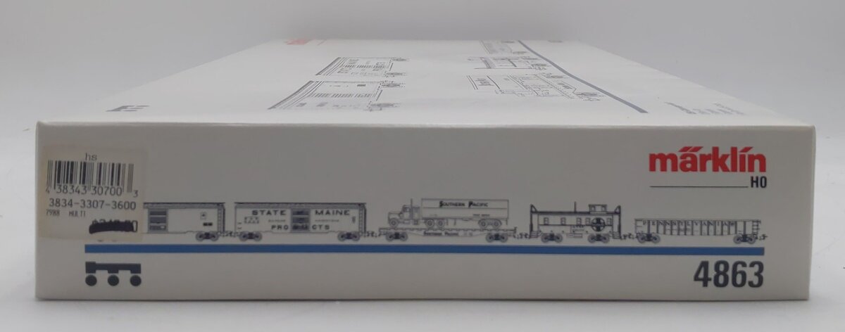 Marklin 4863 HO Scale U.S. Freight Car Set II LN/Box