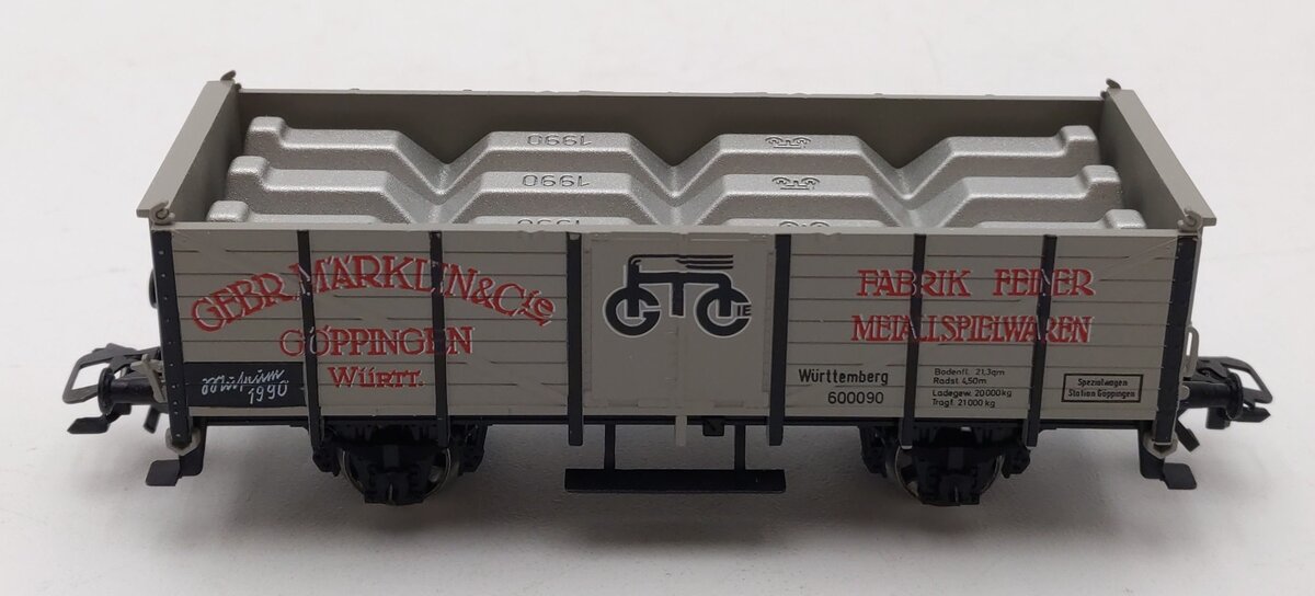 Marklin HO Scale 1990 Museumwagen Gondola Car #600090 LN/Box