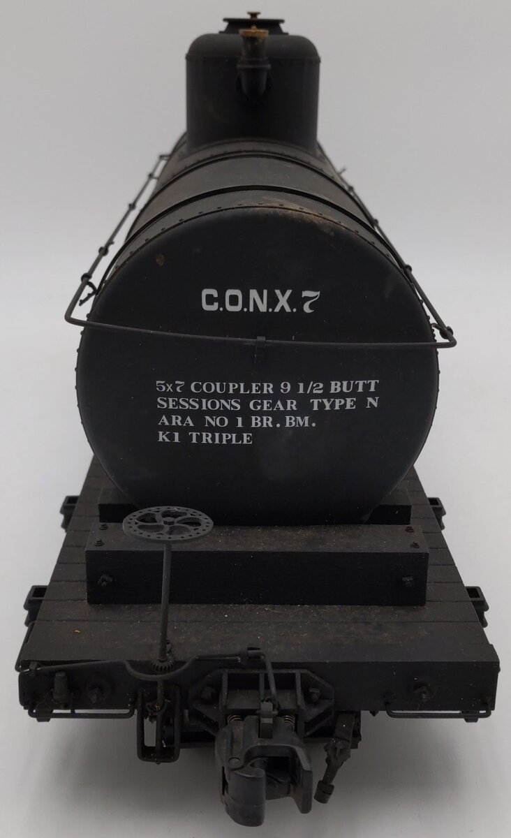 AMS AM31-480 G Scale Tank Car Conoco - Black #7 - Metal Wheels VG/Box