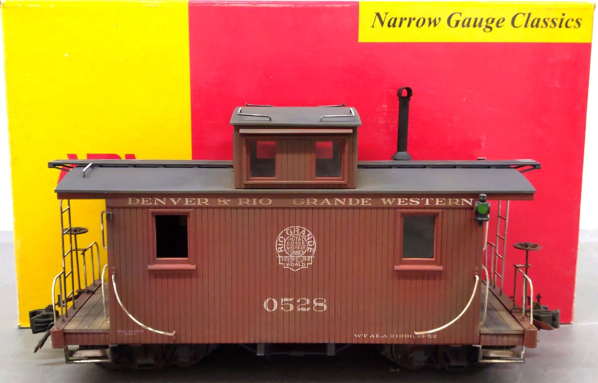 AMS AM33-011 1:20.3 Scale Custom Weathered D&RGW Moffet Logo Short Caboose/Box