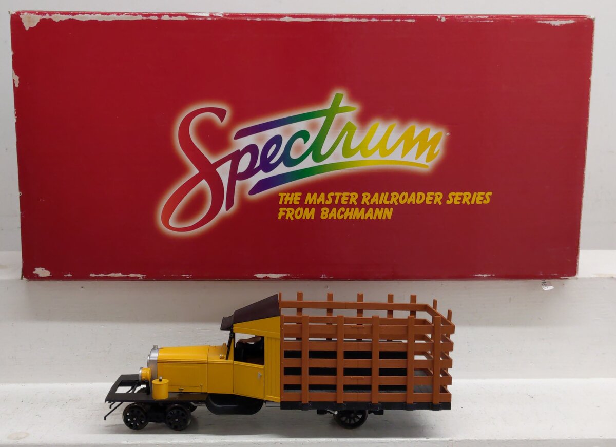 Bachmann 82397 G Scale Narrow Gauge Yellow & Black Rail Truck EX/Box