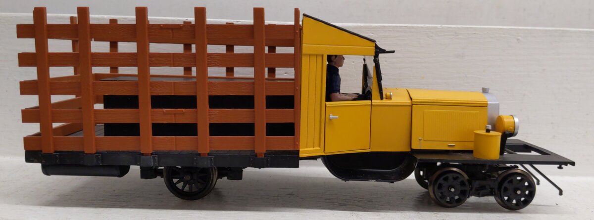 Bachmann 82397 G Scale Narrow Gauge Yellow & Black Rail Truck EX/Box