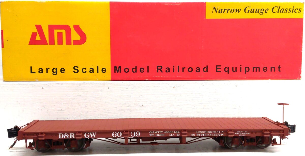 AMS AM31-341 1:20.3 Scale Denver & Rio Grande Western Flatcar LN/Box