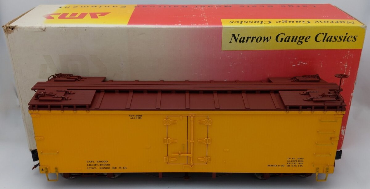 AMS AM31-501 G Scale D&RGW Refrigerator Car (Metal Wheels) EX/Box