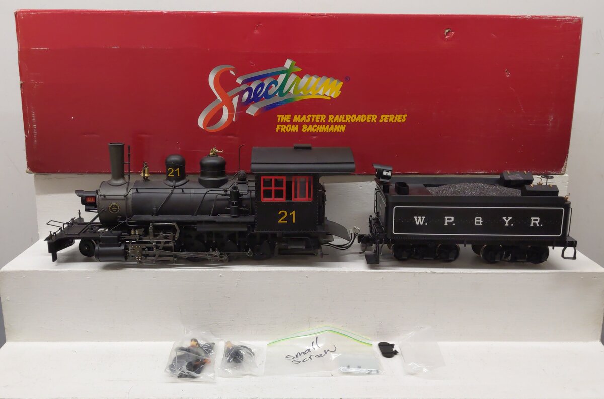Bachmann 81294 G Scale 2-8-0 Steam Locomotive #21 & WP&YR Tender #7 VG/Box