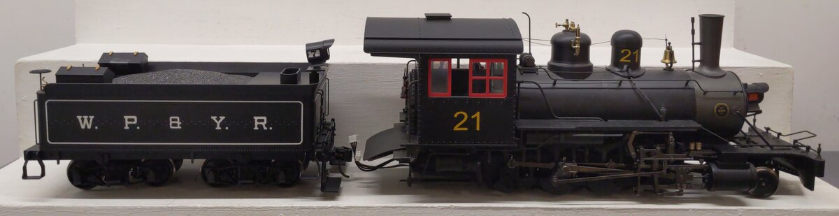 Bachmann 81294 G Scale 2-8-0 Steam Locomotive #21 & WP&YR Tender #7 VG/Box