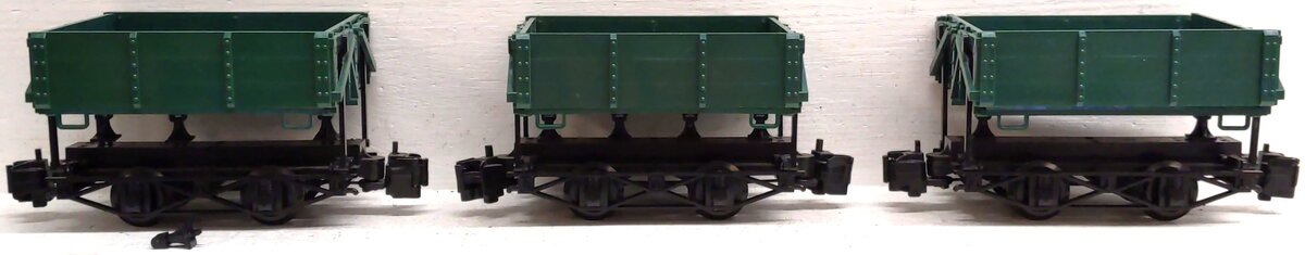 Bachmann 92502 G Assembled 4-Wheel Side-Dump Mining Cars (Set of 3) EX/Box
