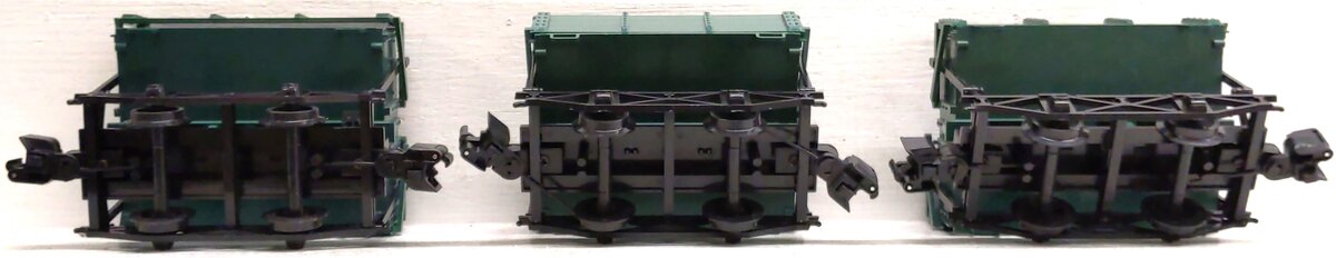 Bachmann 92502 G Assembled 4-Wheel Side-Dump Mining Cars (Set of 3) EX/Box