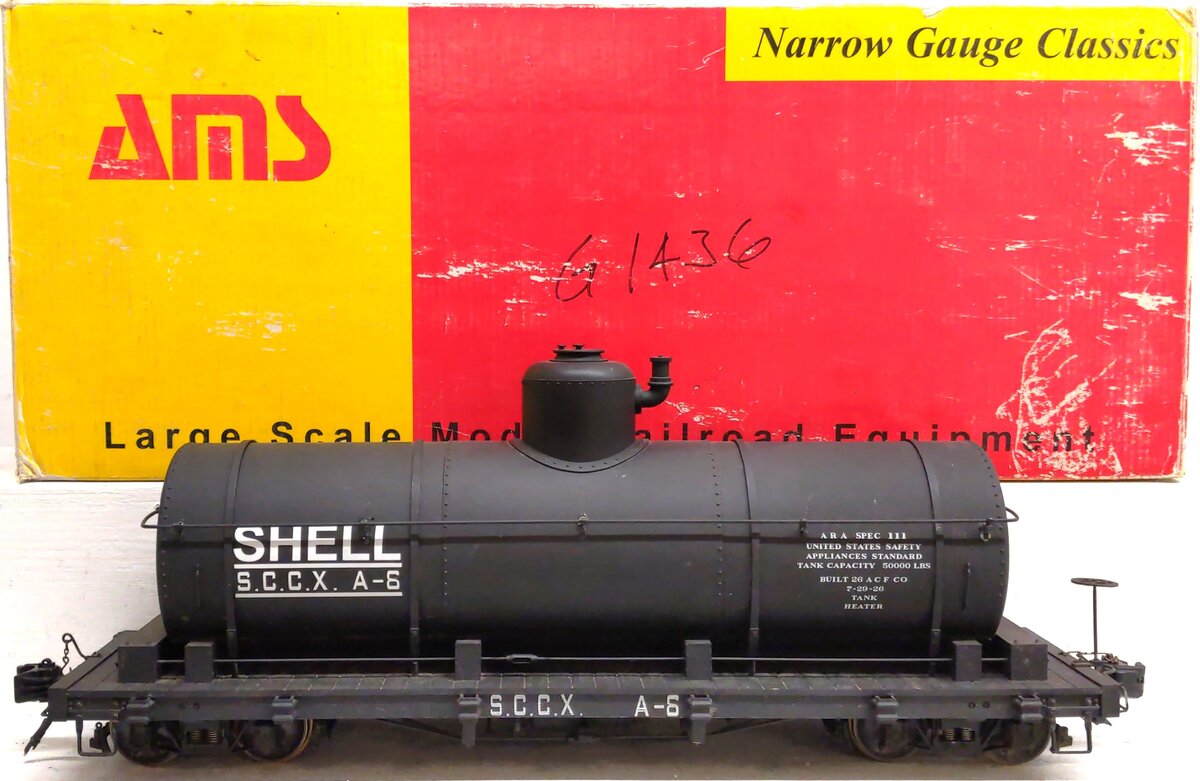 AMS AM31-430 Shell Tank Car #A-08- Narrow Gauge (Metal Wheels) EX/Box