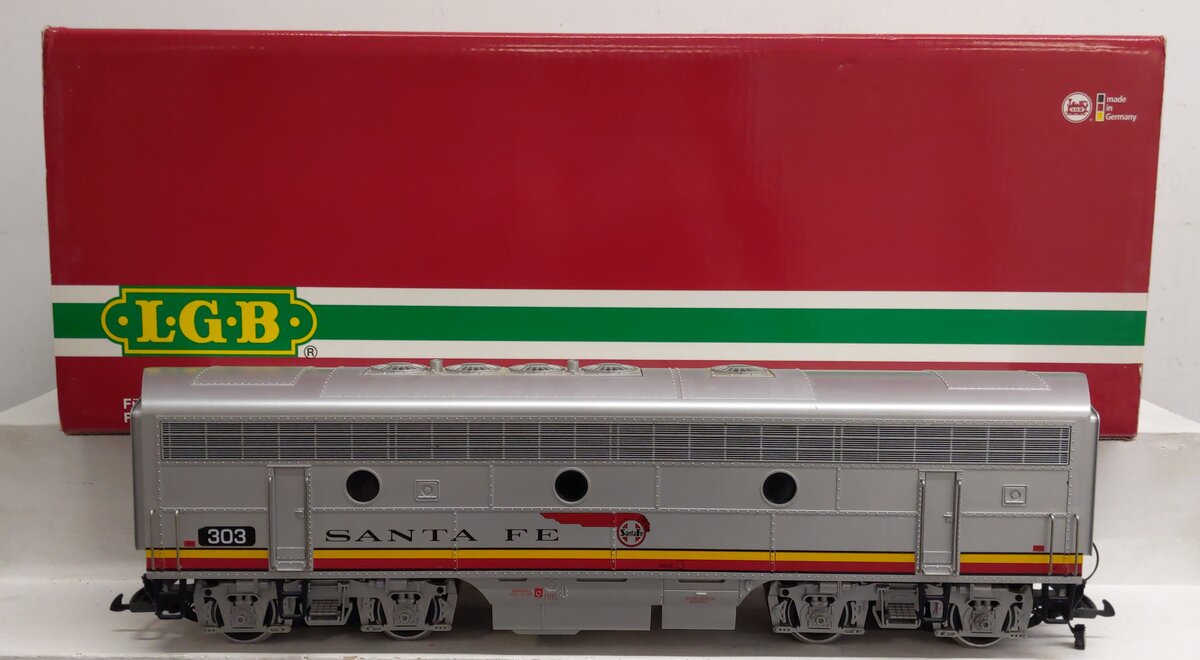 LGB 20582 G Scale Santa Fe F7 Diesel Non-Powered B-Unit Locomotive w/Sound EX/Box