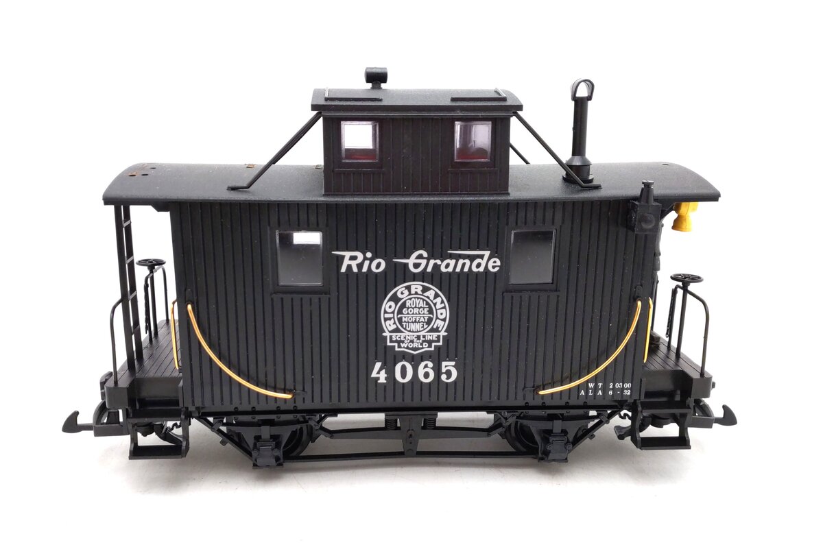 LGB 4065 G Scale Rio Grande Center Cupola Caboose (Black) EX/Box