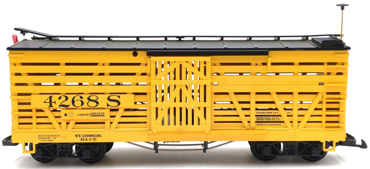 LGB 4268S Yellow Cattle Sounds Stock Car EX/Box