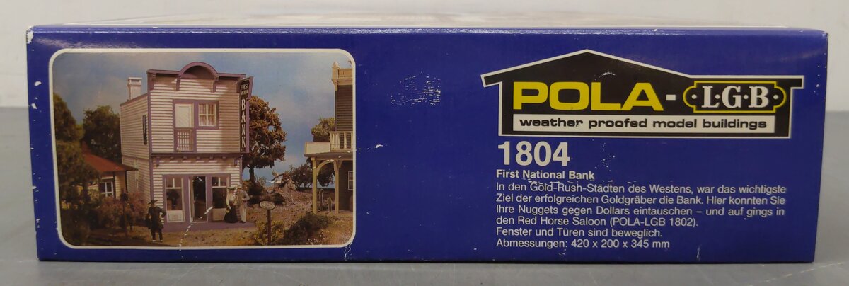 Pola 1804 G Scale First National Bank Western Building Kit EX/Box