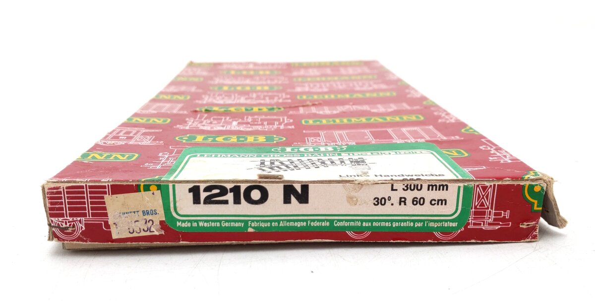 LGB 1210 G Gauge R1 Left Hand Manual Switch Turnout VG/Box